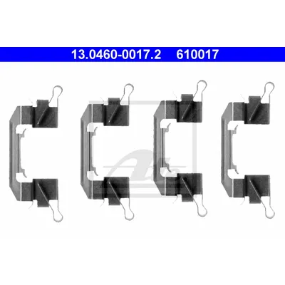 Ремкомплект передних тормозных колодок NISSAN Pathfinder III/Navara 05-> ATE 13.0460-0017.2