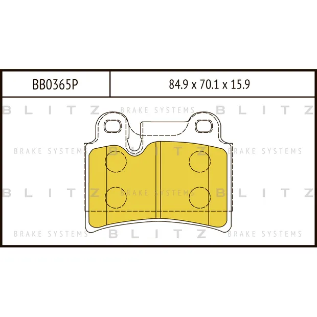Колодки тормозные дисковые задние VW Touareg 04-> BLITZ BB0365P