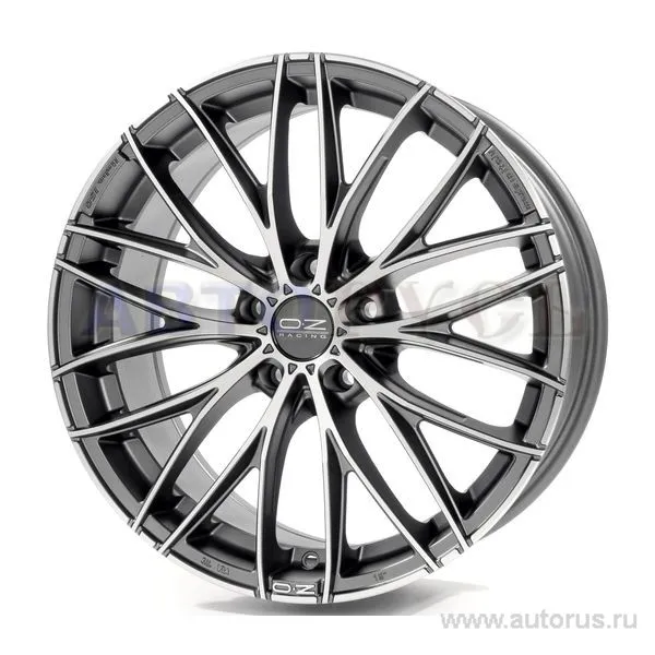 Диск литой R17 8J 5x114.3/75 ET45 OZ Italia 150 Matt Dark Graphite Diamond Cut W0189020549