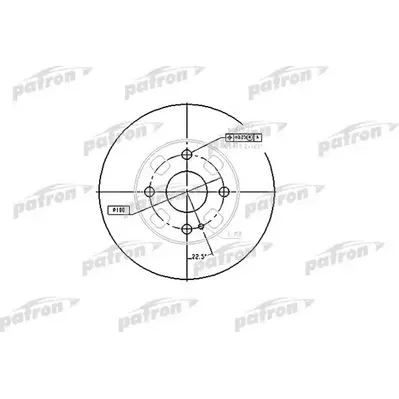 Диск тормозной передний MAZDA: 323 F VI 98-04, 323 S VI 98-04 PATRON PBD4120