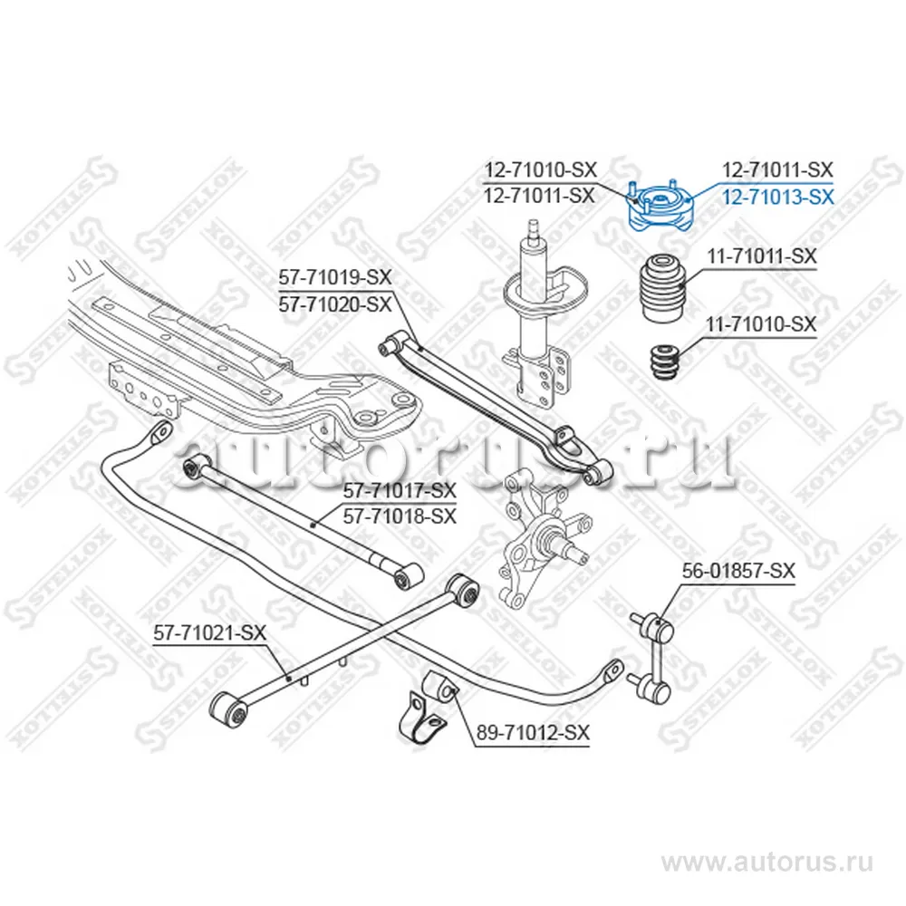 Опора амортизатора зад.л. Mazda 626 1.8 STELLOX 1271013_SX