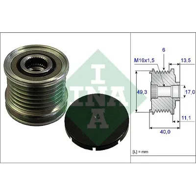 Шкив генератора INA 535016610