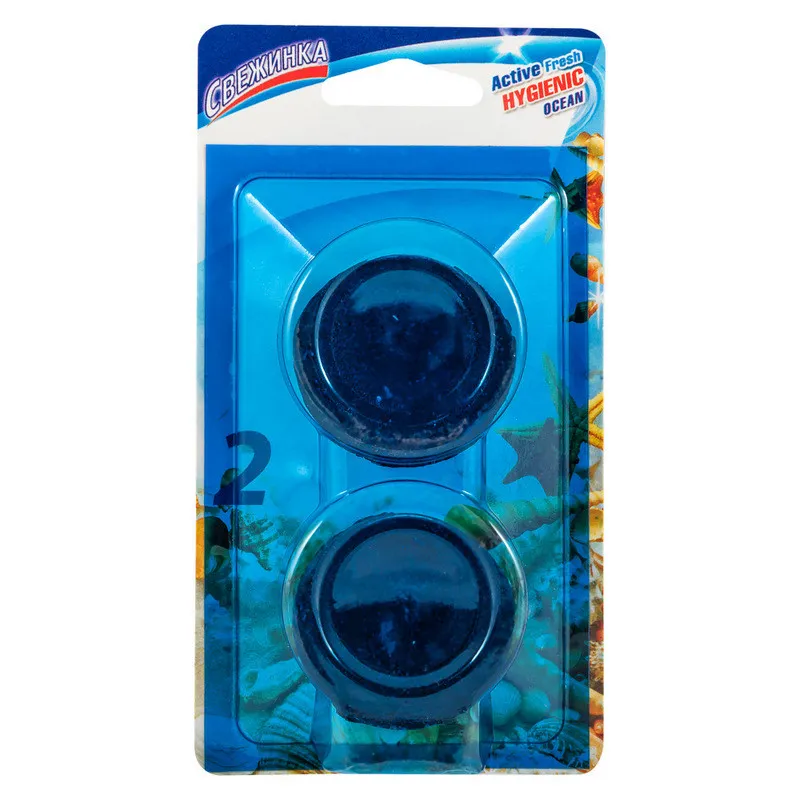 Таблетки для бачка унитаза Таблетки для сливного бачка Свежинка море (2штх40г)/уп 723984