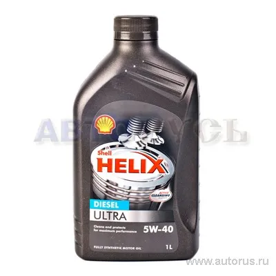 Масло моторное SHELL Helix Diesel Ultra 5W-40 синтетическое 1 л 550040552
