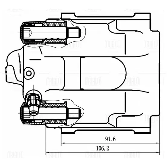 Суппорт торм. для а/м BMW 3 E46 (98-) зад. лев. d=40мм TRIALLI CF 102017
