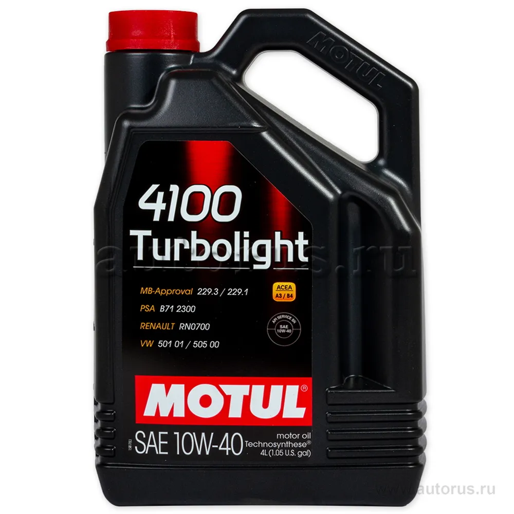 Масло моторное Motul 4100 Turbolight A3/B4 10W-40 полусинтетическое 4 л 109462