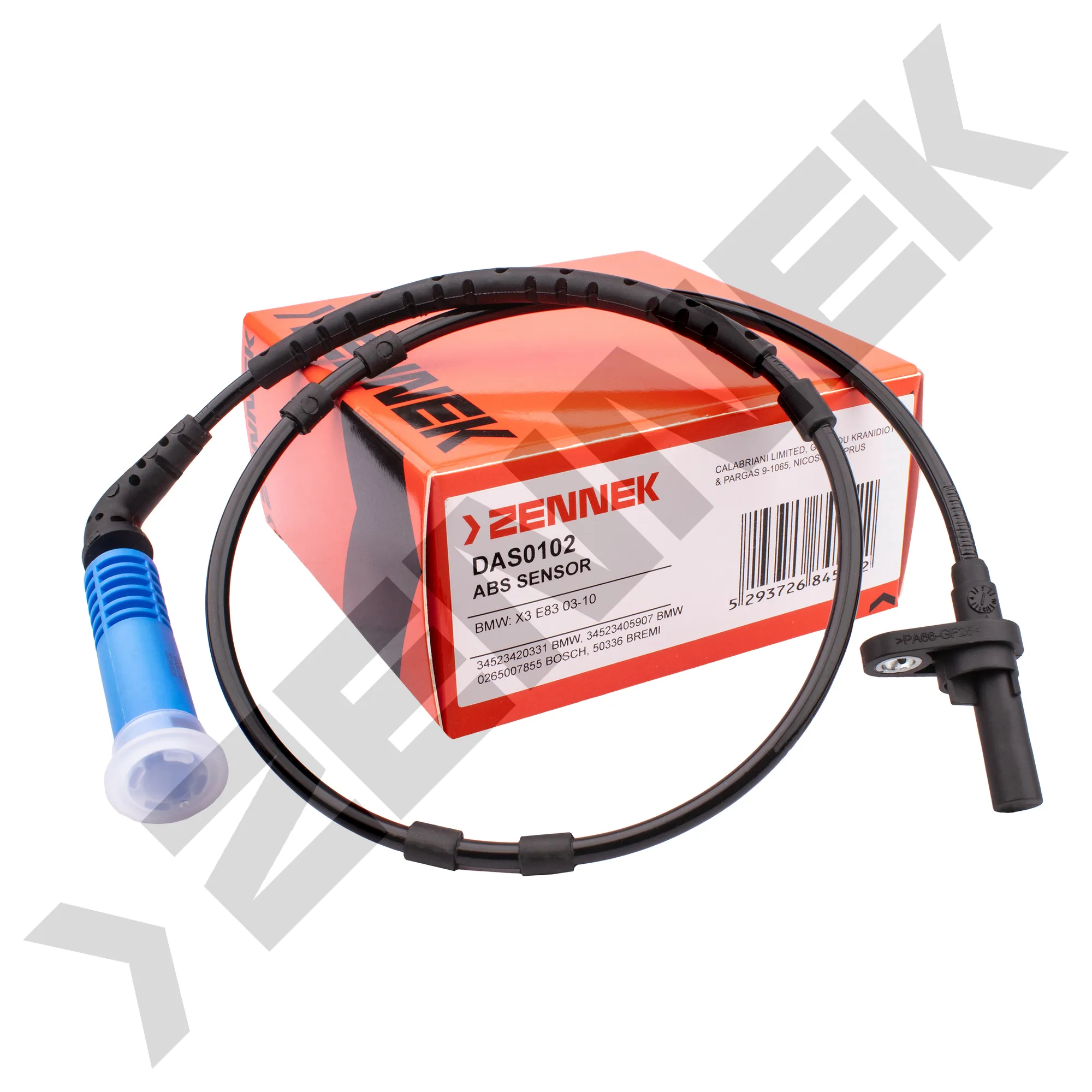 Датчик ABS задний левый/правый BMW X3 E83 03-10 ZENNEK DAS0102
