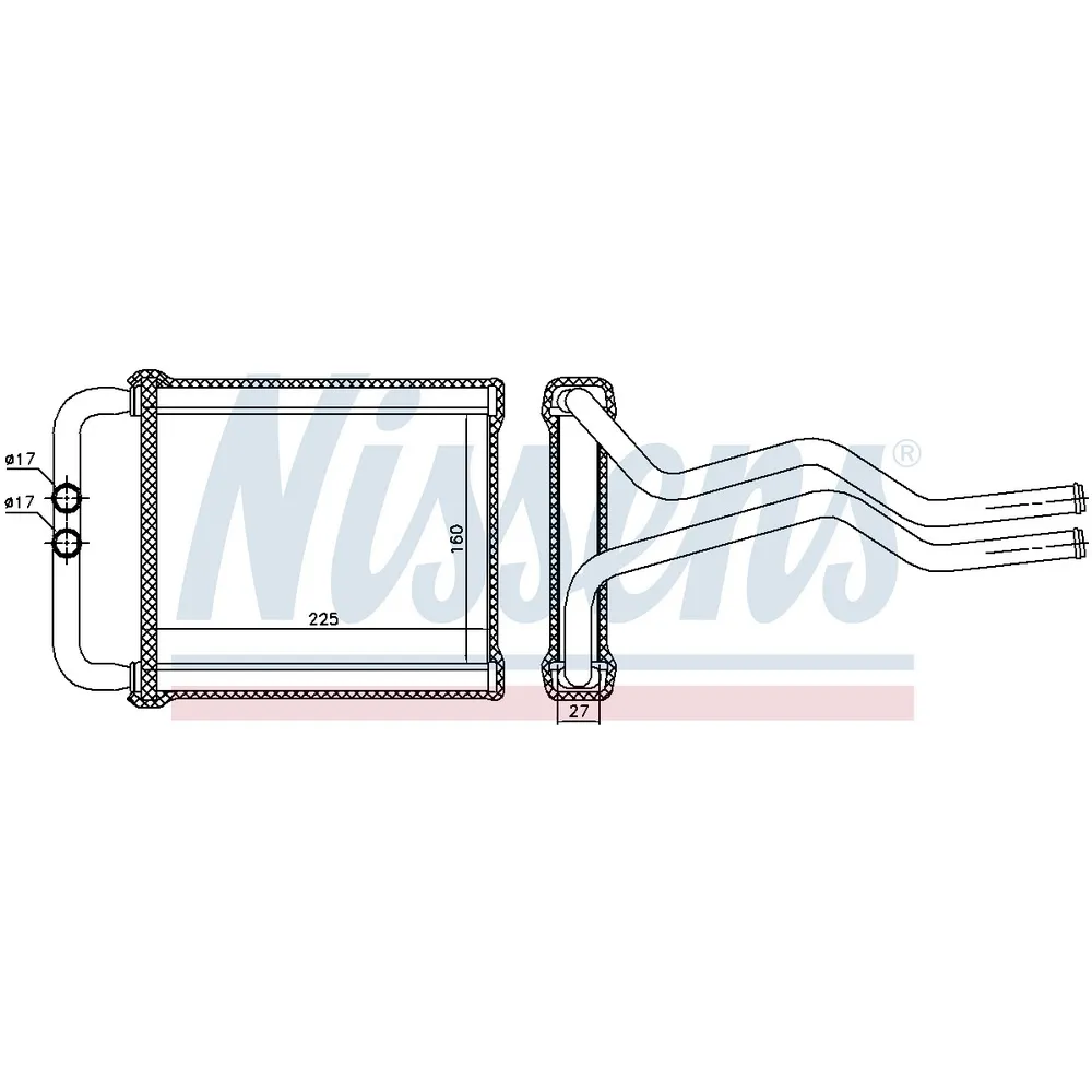 Радиатор печки HYUNDAI SANTA FE 06- NISSENS 77657