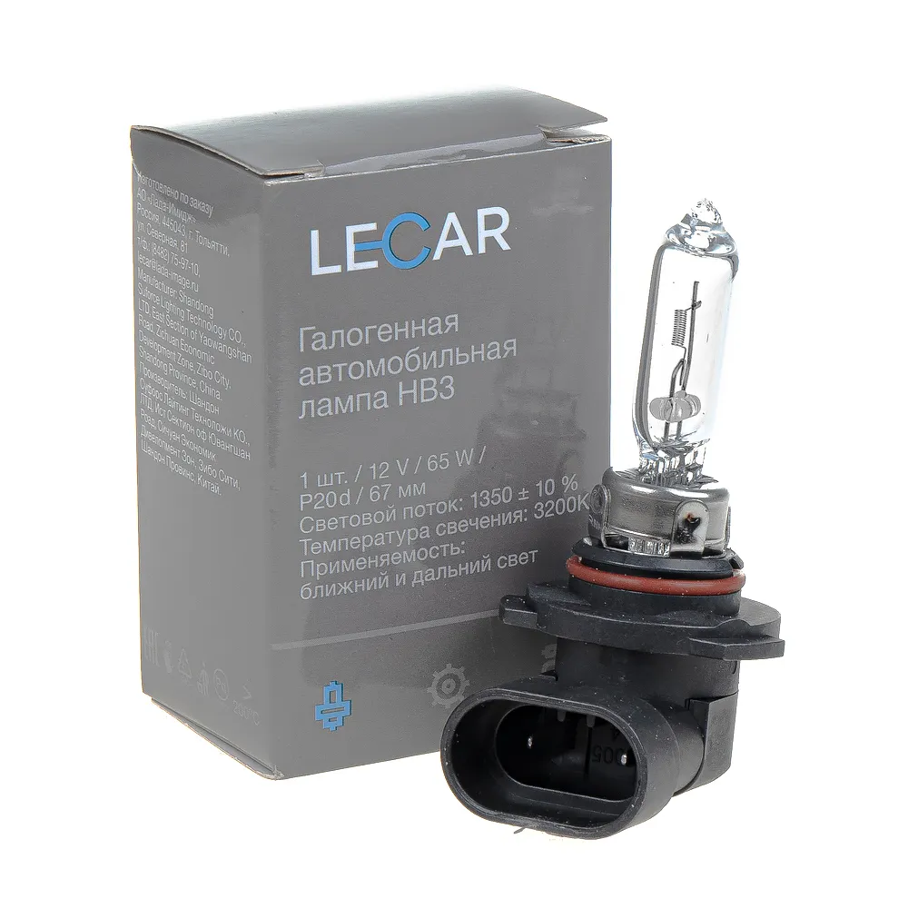 Лампа 12V HB3 60W P20d LECAR Standard 1 шт. картон LECAR000241301