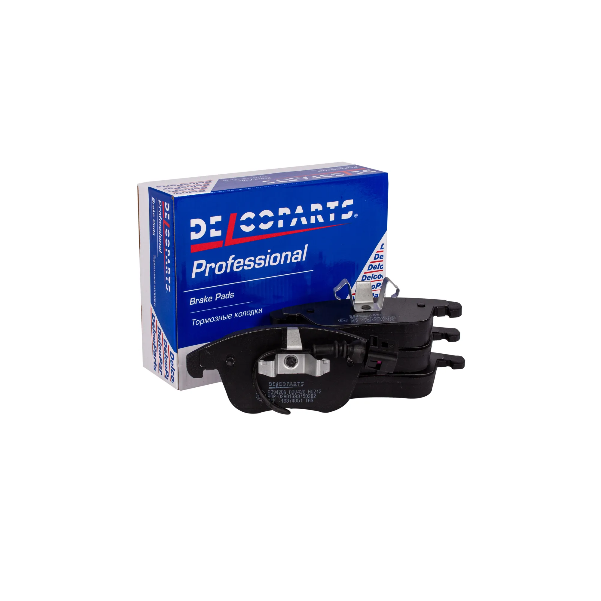 Колодки тормозные передние VW TIGUAN DelcoParts 19374051