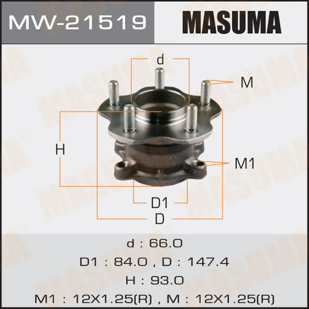 Ступица задняя NISSAN TEANA MASUMA MW-21519