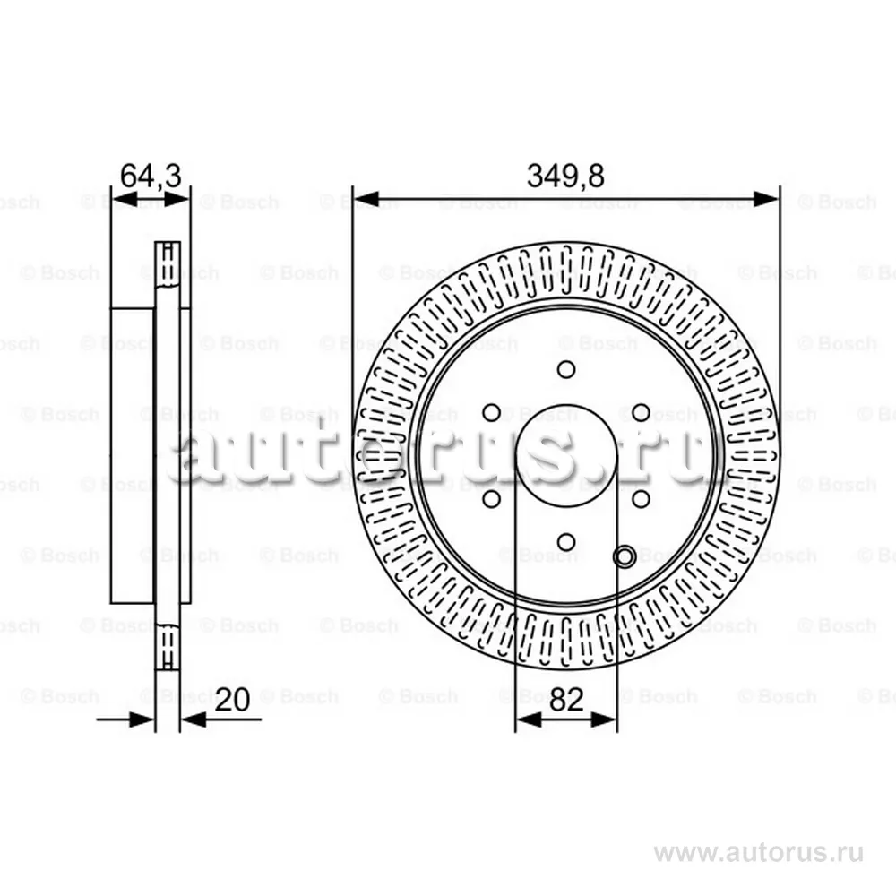 Диск тормозной задний BOSCH 0986479W46