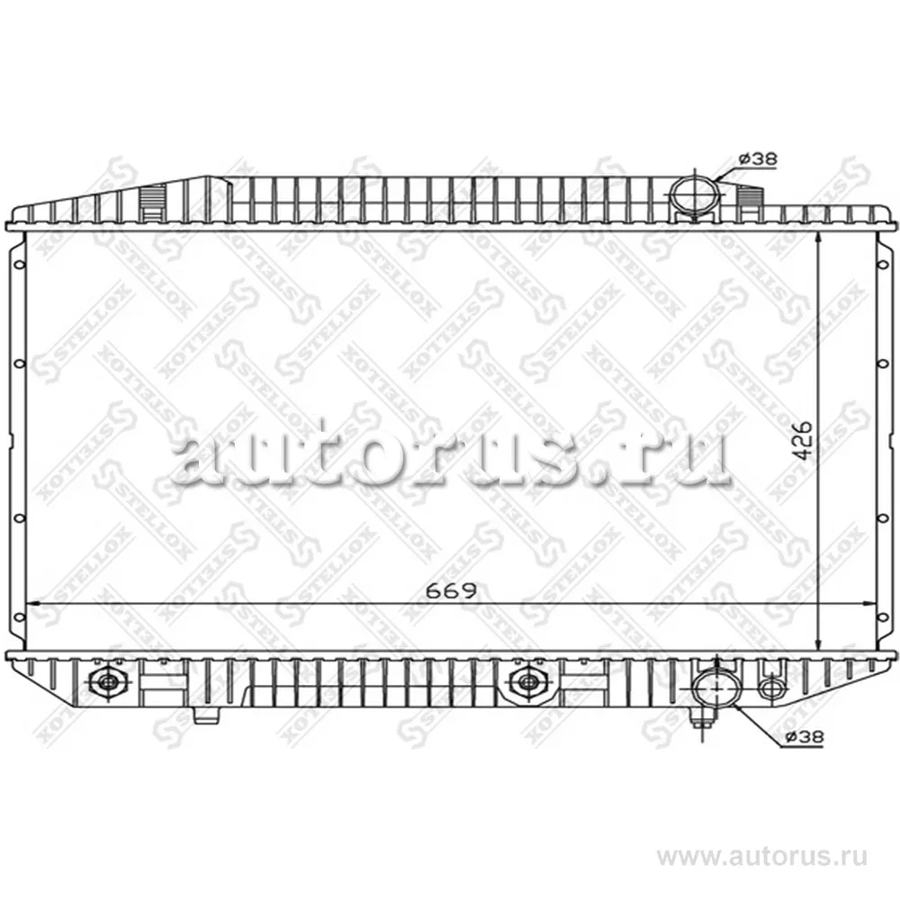 Радиатор системы охлаждения MB W126 3.8-5.6 85-91 STELLOX 10-25911-SX
