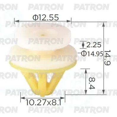 Клипса пластмассовая Mercedes, VW, Audi, Seat, Skoda применяемость:Креп PATRON P37-3636