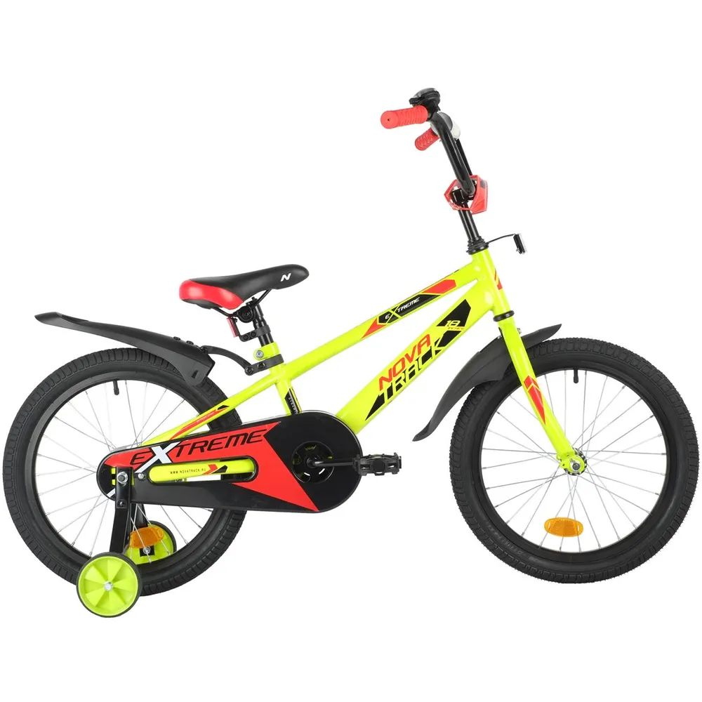 Велосипед 18 хардтейл Novatrack Extreme (2021) количество скоростей 1 рама сталь 11,5 зеленый