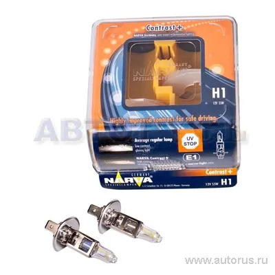 Лампа 12V H1 55W NARVA Contrast + 2 шт. DUOBOX 98651