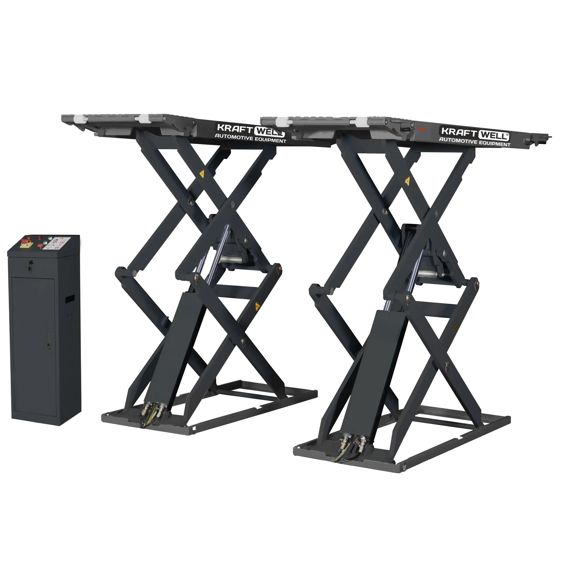 Подъемник ножничный короткий напольный г/п 3500 кг. KraftWell KRW350SF