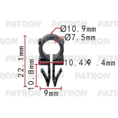 Клипса пластмассовая GM применяемость: хомут, держатель проводки PATRON P37-2011