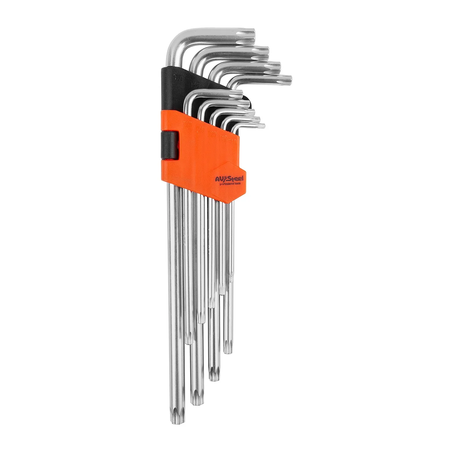 Набор ключей Г-образных TORX экстрадлинных T10-T50 9 предм. AVSTEEL AV-369109