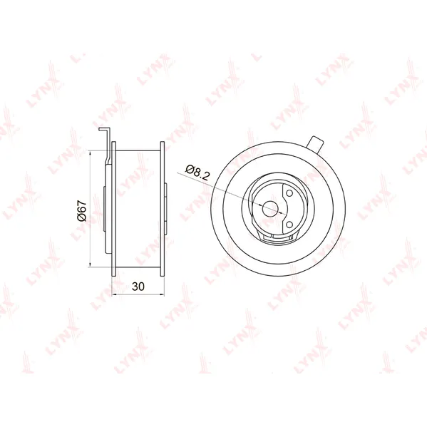 Ролик натяжной ГРМ VAG / FORD 1.9TDI 95-06 LYNXauto PB-1003