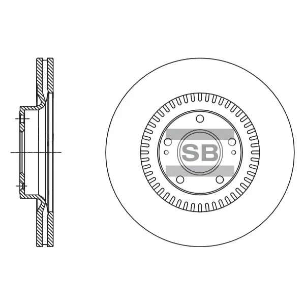 Диск тормозной передний HYUNDAI GENESIS 08-14 /VENT D=320MM SANGSIN BRAKE SD1116