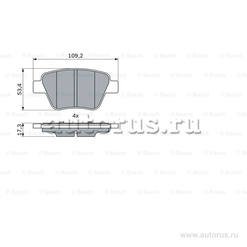 Колодки тормозные задние BOSCH 0 986 494 416