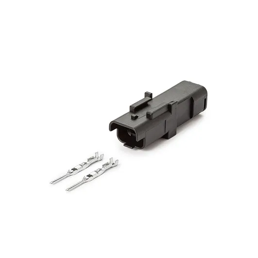 Разъем 211PC02280081 (2pin) 2 контакта датчика температуры, масла, воздуха, повторителя поворотов, звукового сигнала, клапана регулировки фаз газораспределения для Renault, разъем реле зарядки генератора для Lada (ВАЗ), Renault.