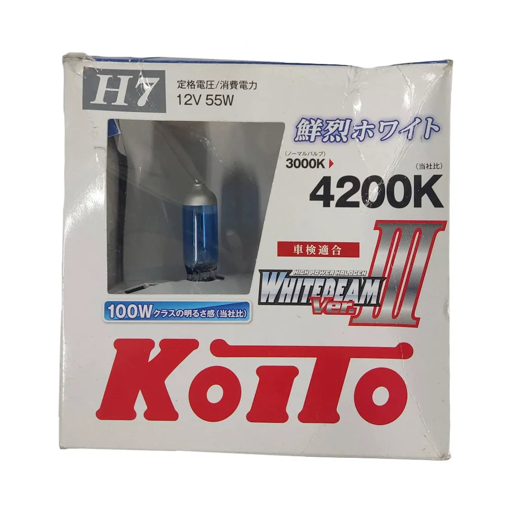 Уценка Лампа 12V H7 100/55W PX26d 4200К KOITO Whitebeam комплект DUOBOX P0755W-N0