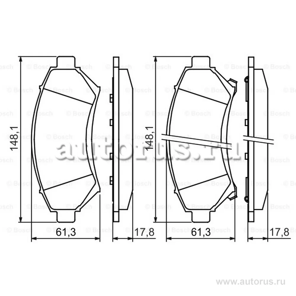 Колодки дисковые п BOSCH 0986424466