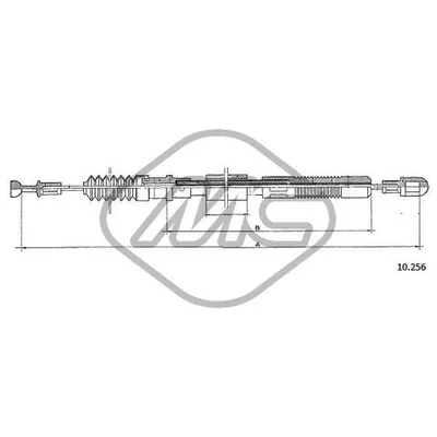 Трос сцепления OPL RECORD C-D 1/7 - 1/9 - 2/0 (8 INCH) Metalcaucho 82394