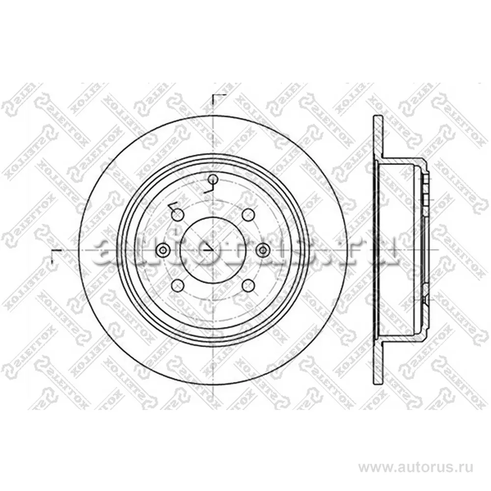 Диск тормозной задний PEUGEOT 406 1.8-3.0 99> STELLOX 60203721_SX