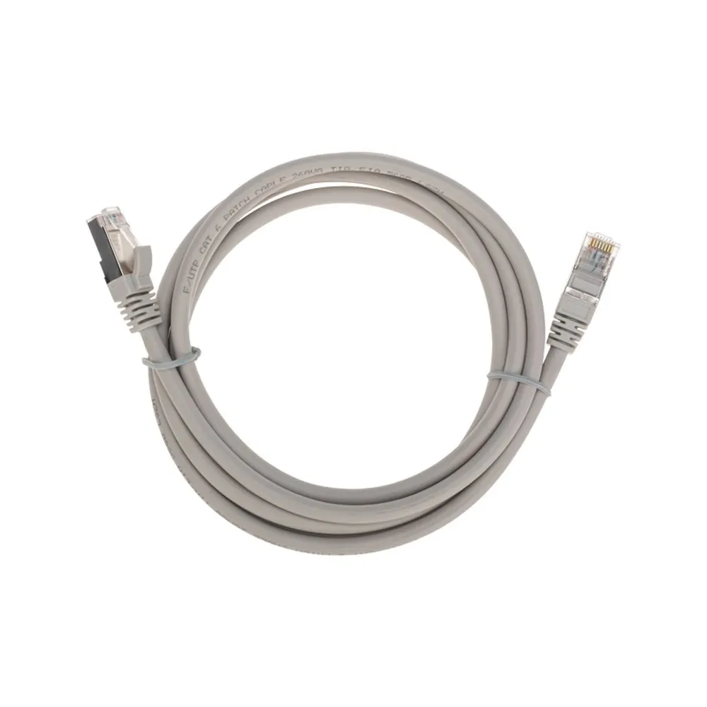 Патч-корд F/UTP CAT 6, RJ45-RJ45, 26AWG, LSZH, серый, 2м REXANT 02-0210-2