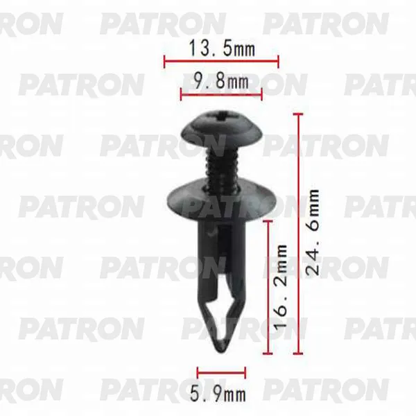 Клипса пластмассовая GM, Infiniti, Nissan применяемость: брызговики, по PATRON P37-0010
