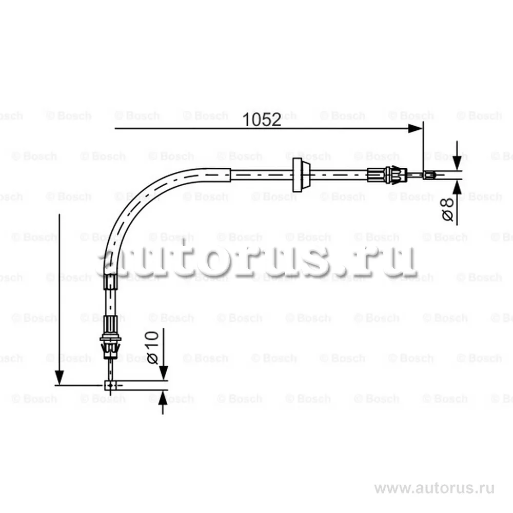Трос ручного тормоза FORD BOSCH 1 987 477 186