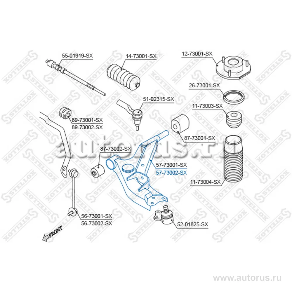 Рычаг п. Daewoo Leganza 97 (5773001_SX) STELLOX 5773002_SX