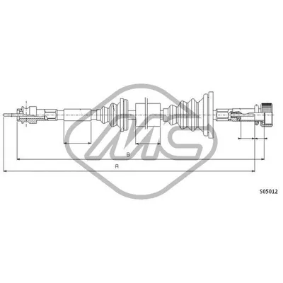 Трос спидометра 190 ALL 5 SPEEDS MM.?1410 Metalcaucho 80919