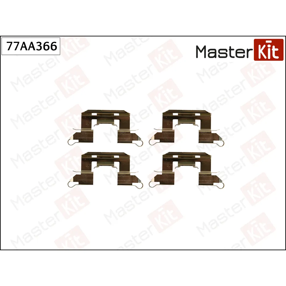 Комплект установочный тормозных колодок Mazda 3 (BK) 2003 - 2009 MASTERKIT 77AA366