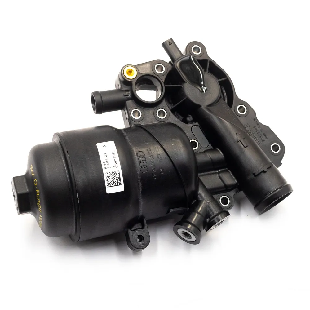 Фильтр масляный с фланцем в сборе AUDI A4(B8)/A5/A7/Q5/VW Touareg II mot.V6 VAG 059 115 389 P
