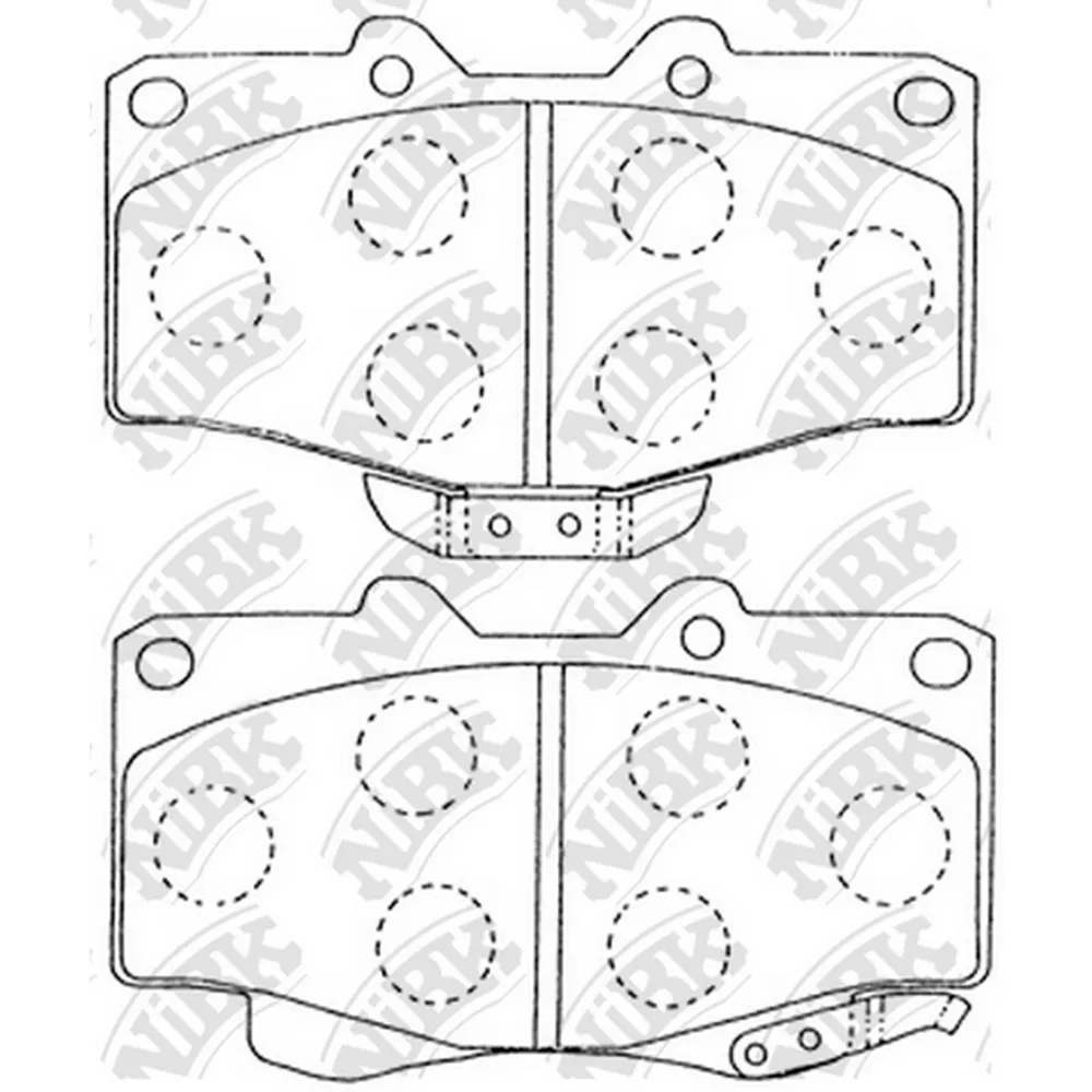 Колодки тормозные передние Toyota NIBK PN1219