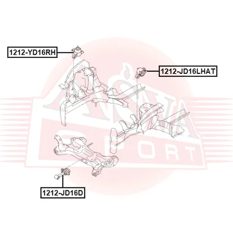 Опора двигателя ASVA 1212-JD16D