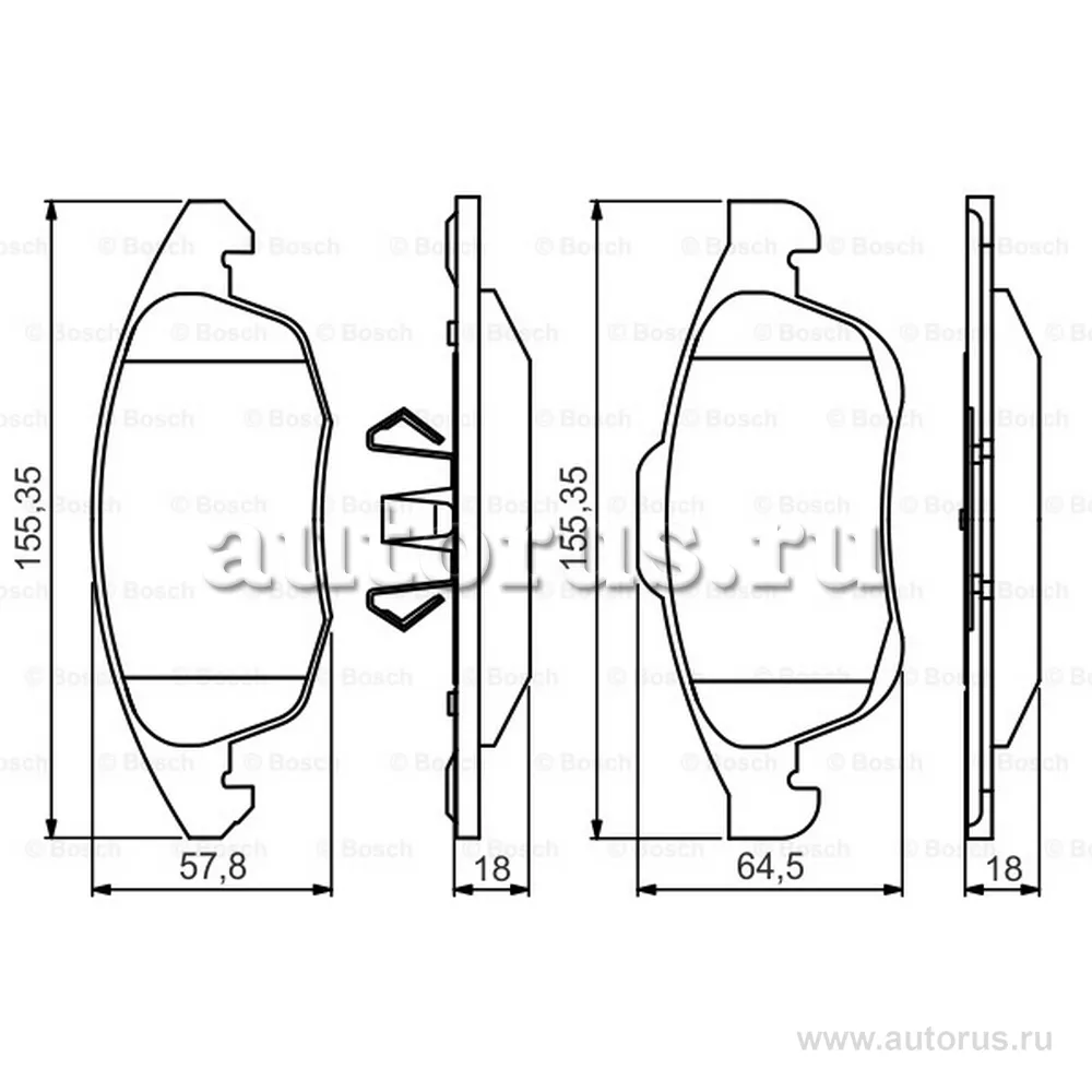 Колодки CITROEN BERLINGO 08=> BOSCH 0986495258