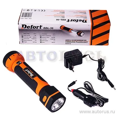 Фонарь светодиодный аккумуляторный DEFORT DDL-36