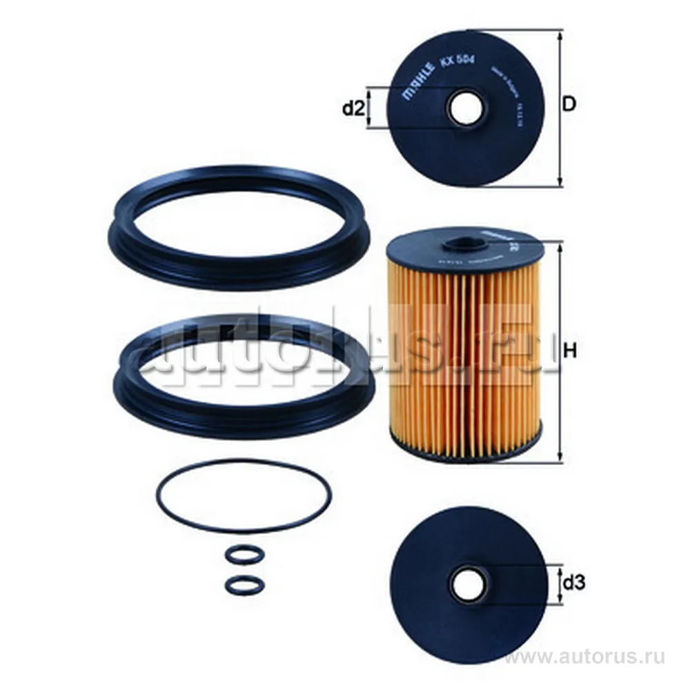 Фильтр топливный MINI Cooper 00-06 mot.1,6L KNECHT/MAHLE KX 504D
