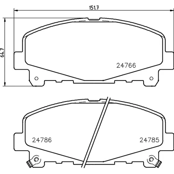 Колодки тормозные перед HONDA ACCORD IX, ACCORD VIII, ACCORD VIII 08- NISSHINBO NP8035