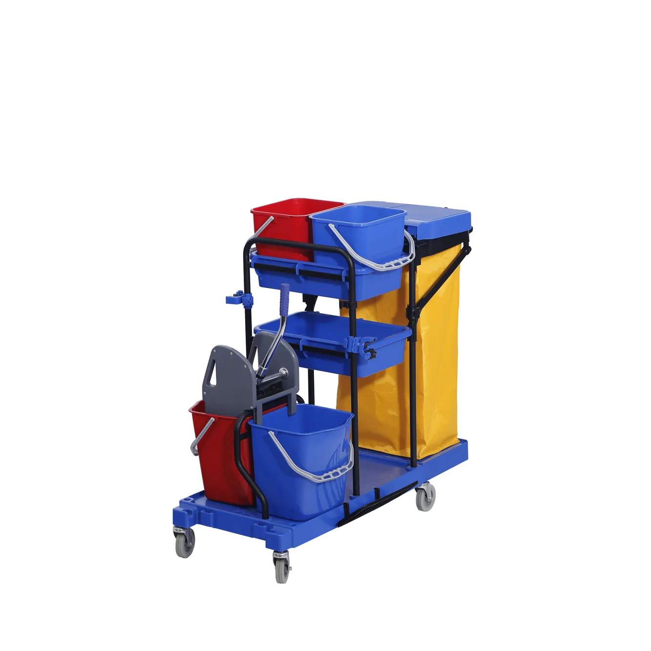 Тележка многофункциональная, ведра 2X15л и 2X12л с полкой (1шт.) ACG 1009003