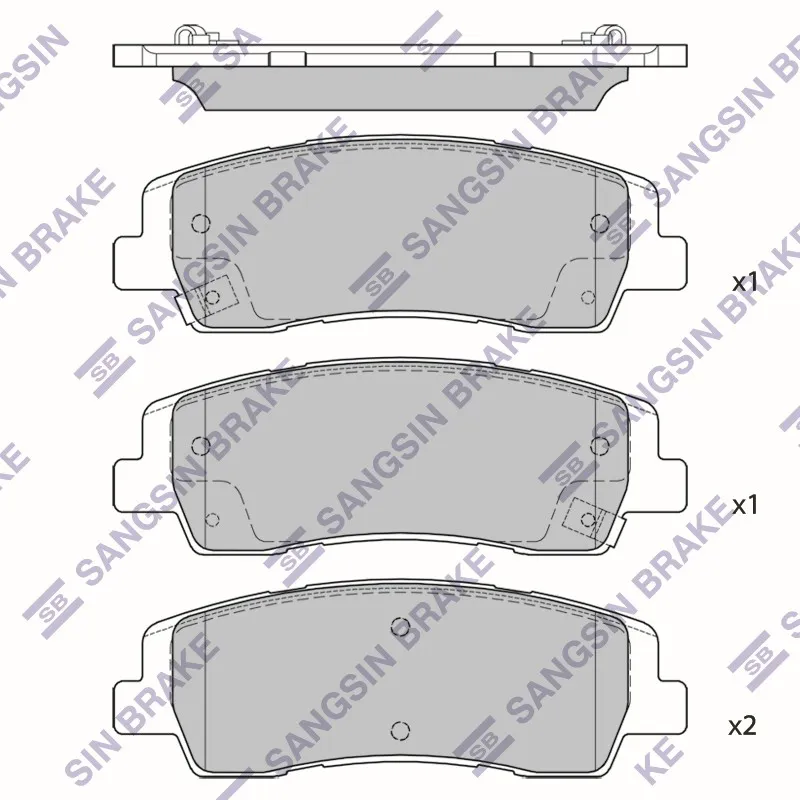 Колодки тормозные HYUNDAI STARIA 21- задние SANGSIN BRAKE SP4510