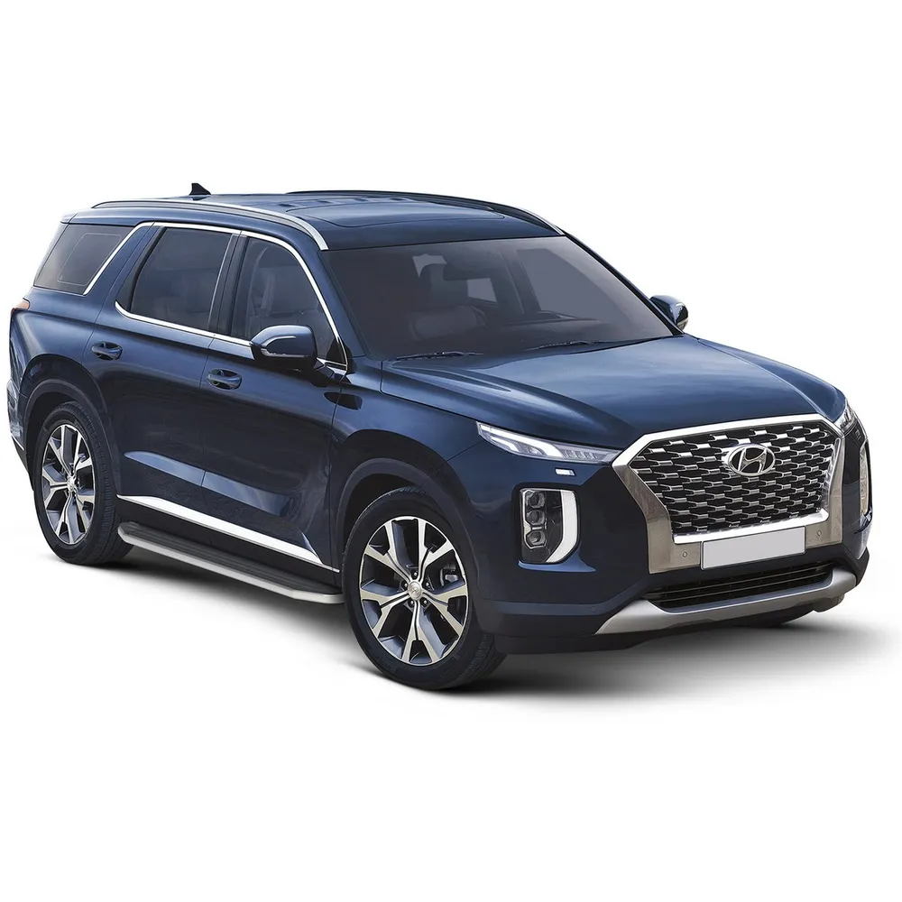 Порог-площадка Premium A193ALP + комплект крепежа, RIVAL, Hyundai Palisade 2020- RIVAL A193ALP.2311.1