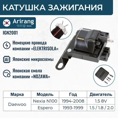 Катушка зажигания ARIRANG IGN2001