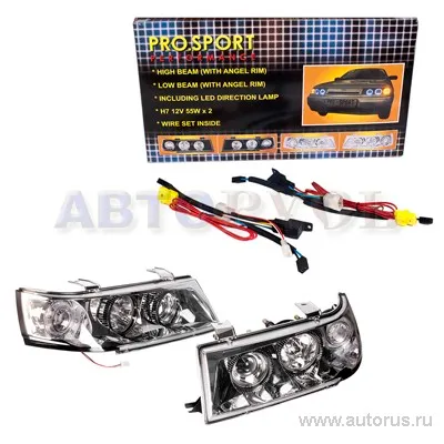 Фары ВАЗ-2110 HL2.ANGEL EYES.2кольца,хром01191. Pro sport VSK 00-00035124