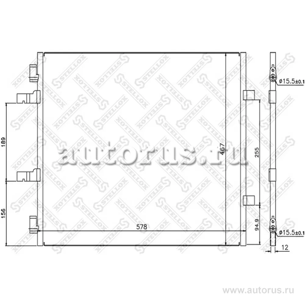 Радиатор кондиционера Opel Vivaro 2.0 CDTi 06> STELLOX 10-45631-SX